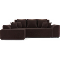 Угловой диван Мебель-АРС Каскад левый (велюр шоколад HB-178 16)