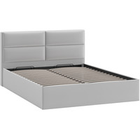 Кровать Трия Глосс универсальный тип 1 с ПМ 160x200 (велюр Confetti Silver)