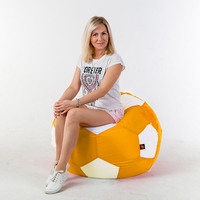 Кресло-мешок Palermo Bari Оксфорд XXL (оранжевый/белый)