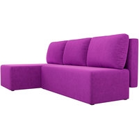 Угловой диван Mio Tesoro Берген левый (микровельвет, фиолетовый)