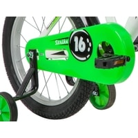 Детский велосипед Novatrack Strike 16 2020 163STRIKE.WTG20 (белый/зеленый)