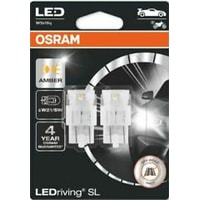 Светодиодная лампа Osram W21/5W LEDriving Amber 2шт