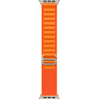 Умные часы Apple Watch Ultra LTE 49 мм (титановый корпус, титановый/оранжевый, текстильный ремешок размера M)