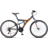 Велосипед Stels Focus V 18-sp 26 V030 2023 (темно-синий/оранжевый)