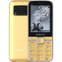 Кнопочный телефон Maxvi P18 (золотистый)