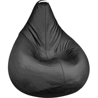 Кресло-мешок Kreslomeshki Груша экокожа (4XL, черный)