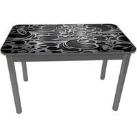 Кухонный стол Solt Рита 1с №59 (кромка серая/царга серая/ноги круглые серые)