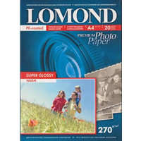 Фотобумага Lomond суперглянцевая односторонняя A4 270 г/кв.м. 20 листов (1106101)