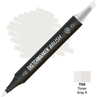 Маркер художественный Sketchmarker Brush Двусторонний TG9 SMB-TG9 (тонированный серый 9) в Гомеле