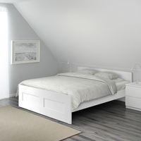Кровать Ikea Бримнэс 200x140 (белый, лурой) 993.909.91