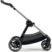 Универсальная коляска CAM Kit Milano-Duo (2 в 1, бордовые полосы/серебряный блеск)