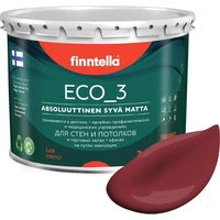 Краска Finntella Eco 3 Wash and Clean Viininpu F-08-1-3-FL130 2.7 л (бордовый)