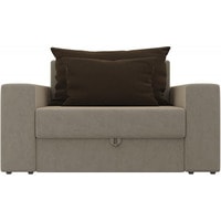 Кресло-кровать Mebelico Мэдисон 14 106096 (микровельвет, бежевый/коричневый)