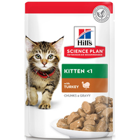 Пресервы Hill's Science Plan Kitten для котят для здорового роста и развития, пауч с индейкой в соусе 85 г