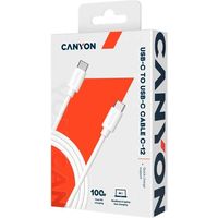 Кабель Canyon C-12 CNS-USBC12W USB Type-C - USB Type-C (2 м, белый)