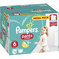 Трусики-подгузники Pampers Pants 6 Extra Large (76 шт)