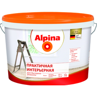 Краска Alpina Практичная интерьерная 10 л (белый)