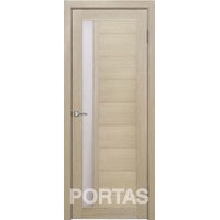 Межкомнатная дверь Portas S28 80x200 (лиственница крем, стекло мателюкс матовое)