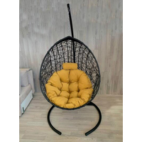 Подвесное кресло Craftmebel Кокон Капля Стандарт (черный/желтый)