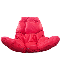 Подвесное кресло M-Group Капля Люкс 11030206 (коричневый ротанг/красная подушка)