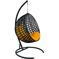 Подвесное кресло M-Group Круг Люкс 11060411 (черный ротанг/желтая подушка)