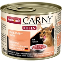 Консервированный корм для кошек Animonda Carny Kitten с говядиной, телятиной и курицей 200 г