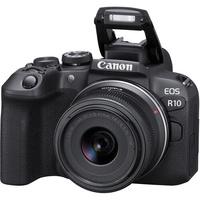 Беззеркальный фотоаппарат Canon EOS R10 RF-S 18-45mm F4.5-6.3 IS STM + адаптер крепления EF-EOS R