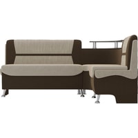 Угловой диван Mebelico Сидней 107377 (правый, бежевый/коричневый)