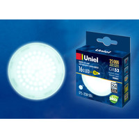 Светодиодная лампочка Uniel LED-GX53-16W/NW/GX53/FR PLZ01WH UL-00003725