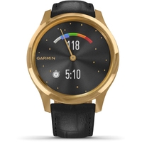 Гибридные умные часы Garmin Vivomove Luxe (золотистый/черный)