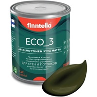 Краска Finntella Eco 3 Wash and Clean Kombu F-08-1-1-LG72 0.9 л (буро-зеленый)