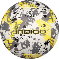Футбольный мяч Indigo IN032 (3 размер, желтый/серый)