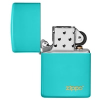 Зажигалка Zippo Classic Flat Turquoise Zippo Logo 49454ZL