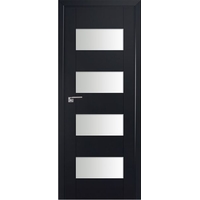 Межкомнатная дверь ProfilDoors 46U L 90x200 (черный матовый/триплекс белый)