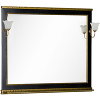  Aquanet Зеркало Валенса 110 (черный краколет/золото) [180295+173024]