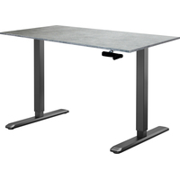 Стол для работы стоя ErgoSmart Manual Desk Spec. 1380x800x18 мм (бетон чикаго светло-серый/чер)