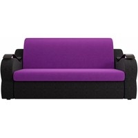 Диван Лига диванов Меркурий 100347 100 см (микровельвет, фиолетовый/черный)