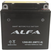 Мотоциклетный аккумулятор ALFA 12N9-BS (10 А·ч)