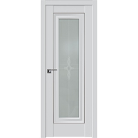 Межкомнатная дверь ProfilDoors 24U L 80x200 (аляска/узор матовое/серебро)