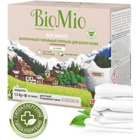Стиральный порошок BioMio BIO-White экологичн. для белого белья с экстрактом хлопка 1,5 кг