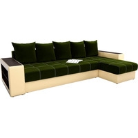 Угловой диван Mebelico Дубай 59643 (зеленый)