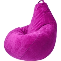 Кресло-мешок Palermo Bormio микровелюр XL (розовый)
