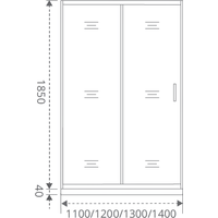 Душевая дверь Good Door Latte WTW 140 (прозрачное стекло) [Latte WTW-140-C-WE]