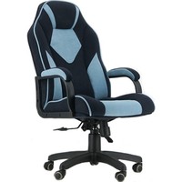 Кресло King Style Game 1 (ткань, черный/голубой)