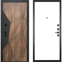 Металлическая дверь Двери Гранит Континент 003 207x96 (коричневый/белый, правый)