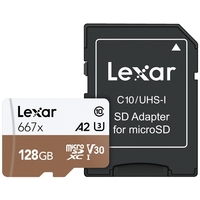 Карта памяти Lexar LSDMI128B667A microSDXC 128GB + адаптер