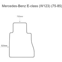 Коврик для салона авто Alicosta Mercedes-Benz E W123 75-85 (водитель, ЭВА 6-уг, бежевый)