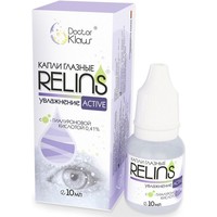 Препараты для лечения заболеваний глаз и ушей Doctor Klaus Relins увлажнение Active c гиалуроновой кислотой 0.41%, 10 мл.