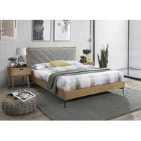 Кровать Halmar Margarita 208x165 (серый/натуральный)