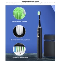 Электрическая зубная щетка Infly Sonic Electric Toothbrush PT02 (футляр, 2 насадки, белый)